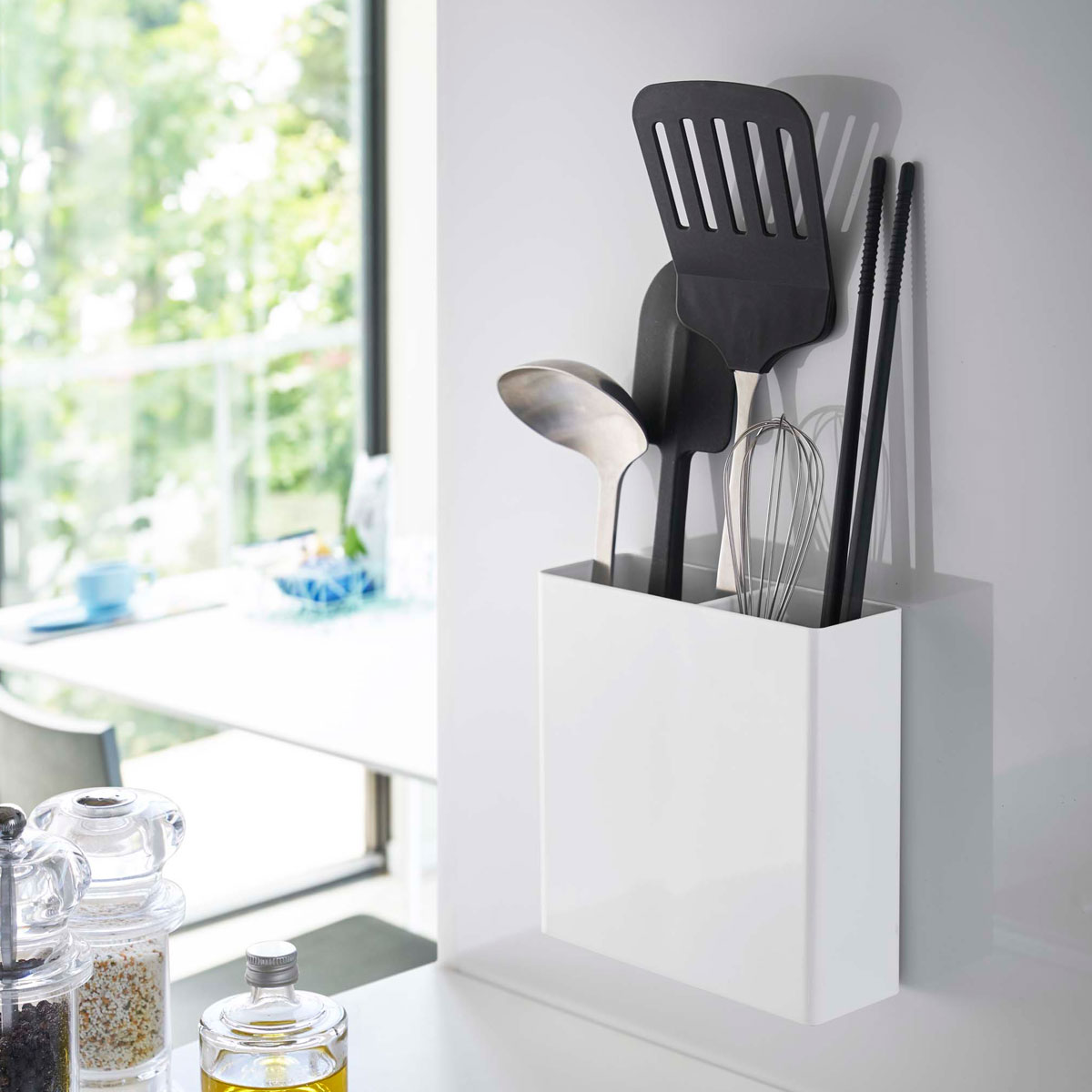 キッチンツールスタンド 山崎実業 正規品 tower タワー マグネットキッチンツールスタンド キッチンパネルや冷蔵庫横などに！ マグネット収納 冷蔵庫横 キッチン収納 キッチンツール収納 ホワイト