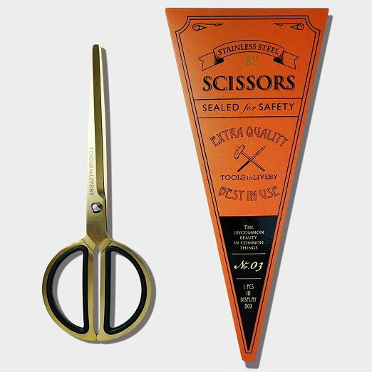 はさみ ツールズ トゥ リブバイ TOOLS to LIVEBY TL010 Scissors 8 シザーズ 8 入学祝いやプレゼントにもオススメ！ ステンレス 人気ブランド デザイナー 文具 台湾 ハサミ GOLD ゴールド