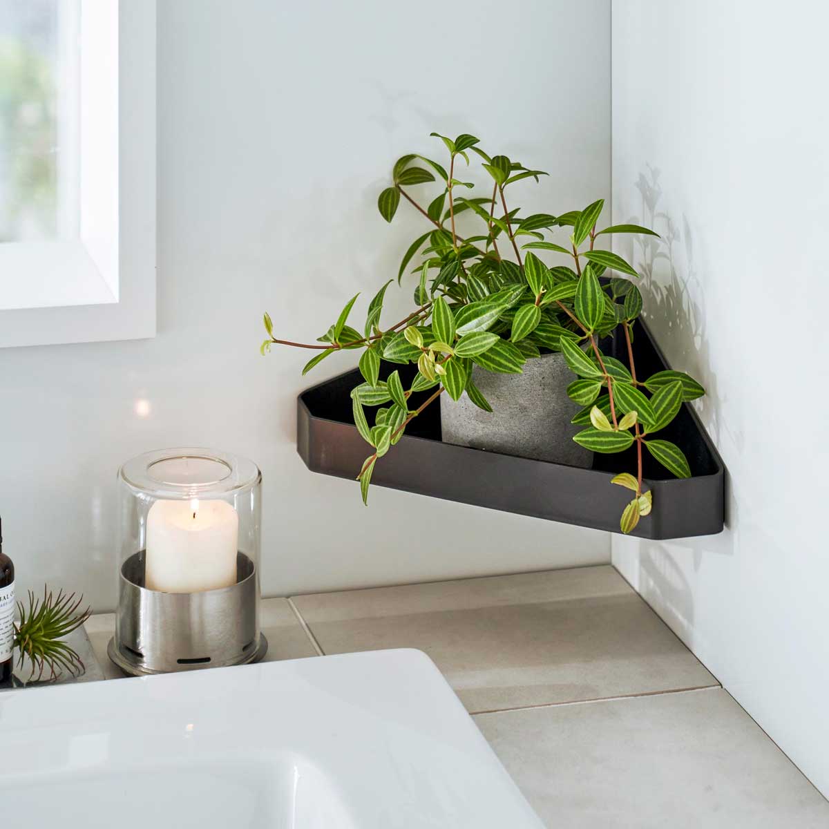 バスラック 山崎実業 正規品 tower タワー リバーシブルマグネットバスルームコーナーラック 用途に合わせて使えるアイデア収納！ 収納棚 バスルーム収納棚 バスルームラック 浴室用ラック 浴室収納 ブラック