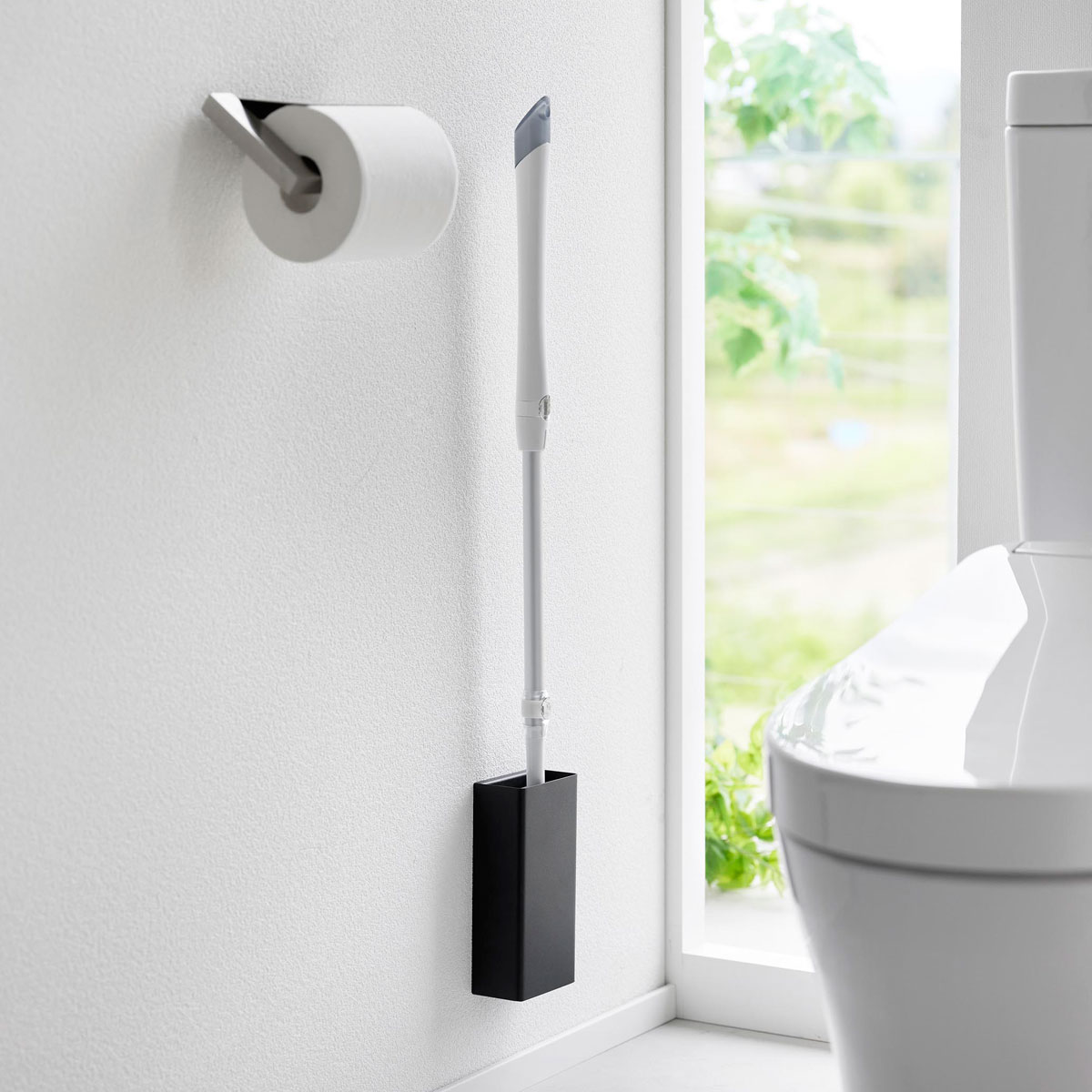 トイレワイパー収納 山崎実業 正規品 tower タワー 石こうボード壁対応トイレワイパーホルダー 壁の穴..