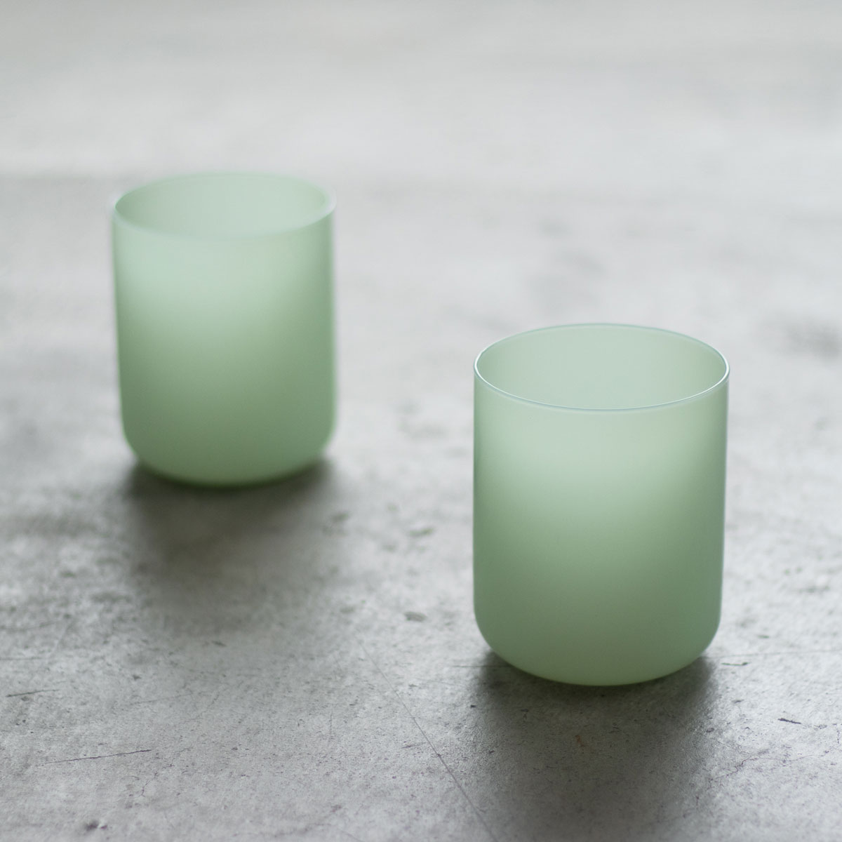 食器 正規品 ideaco イデアコ ミルクガラス ハク 2点ペアセット クリアガラスにないやさしい色合い グ..