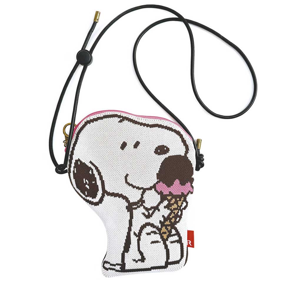 スヌーピーバッグ 正規品 ROOTOTE ルートート IP.ベビールー.ピローニット.ピーナッツ-9O ニット素材のピロードールをトートに 小さめトート ミニサイズ ショルダーバッグ スヌーピーグッズ トートバッグ babyroo PEANUTS 8392 アイスクリーム