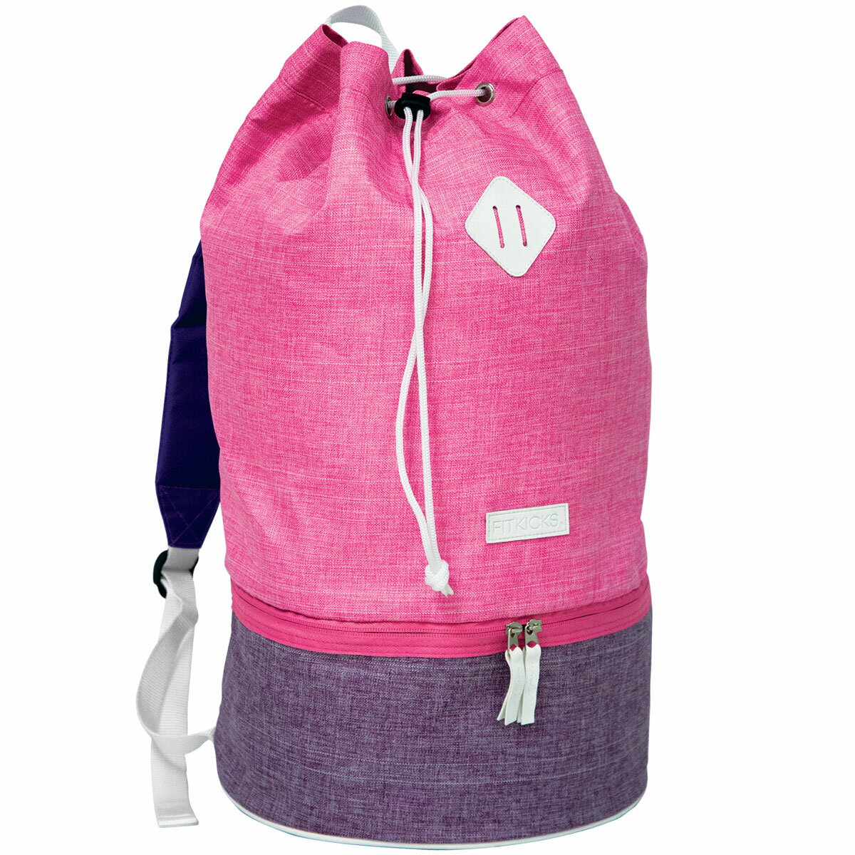 バックパック FITKICKS THROWBACK BAG 43L 大容量 通学 部活 ジム 小旅行などに アメリカシカゴ発のおしゃれ！ フィットキックス スローバックバッグ 43リットル ピンク