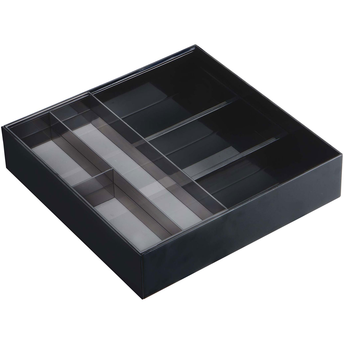 カトラリーケース 山崎実業 tower 伸縮＆スライド カトラリートレー YAMAZAKI タワー ブラック