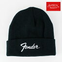 AMERICAN NEEDLE ニットキャップ 帽子 フェンダー FENDER 刺繍 アクリル ニット帽 黒 ブラック フリーサイズ おしゃれ アメカジ ファッ...