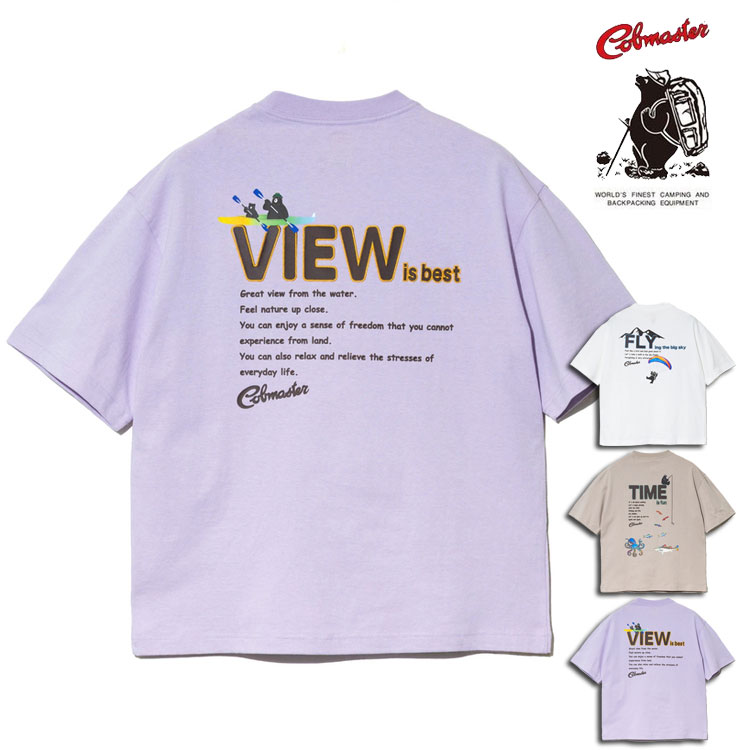 乐天商城 - COBMASTER 半袖 Tシャツ サマーアクティビティ 吸水速乾 抗菌防臭 Tee ルーズシルエット コブマスター メンズ レディース Tシャツ 半袖Tシャツ コブマスター パラグライダー 釣り カヌー プリントT 綿100% ユニセックス 男女兼用 トップス アウトドア キャンプ フェス