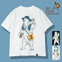 go slow caravan 白くま 熊 半袖Tシャツ USAコットン USA/C フェスクマ TEE プリントT 男女兼用 トップス アウトドア キャンプ 夏フェス ゴースローキャラバン トップス アウトドア ユニセックス 通勤 通学 旅行 プレゼント