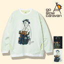 go slow caravan 白猫 黒猫 長袖 Tシャツ 野営猫 Wフェイス天竺 キャンパー猫 プリント TEE ゴースローキャラバン トップス ユニセックス アウトドア プレゼント 通勤 通学 旅行