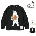 go slow caravan 長袖Tシャツ 超ヘビーウェイト どら焼き クマ 白熊 ロングスリーブ Tシャツ メンズ カットソー クルーネック ロンT 長袖 ...