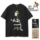 go slow caravan 消防士 クマ 消防服 アニマル プリント ショートスリーブ 半袖Tシャツ TEE ゴースローキャラバン トップス アウトドア ユニセックス 通勤 通学 旅行 プレゼント