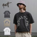 QUOLT メンズ 半袖Tシャツ クオルト 6.2oz プレミアムコットン 半袖 Tシャツ カットソー クルーネック 綿100% グラフィック プリントT ユニセックス 男女兼用 トップス CAUSE TEE ホワイト サンドベージュ スミクロ アウトドア キャンプ フェス 父の日 プレゼント