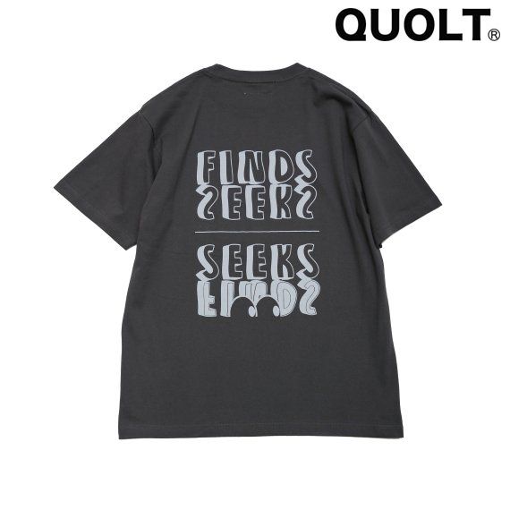 Rakuten - QUOLT 半袖 Tシャツ プリント ユニセックス トップス FINDS TEE SUMI-KURO スミクロ 通勤 通学 旅行 フェス 服装 プレゼント