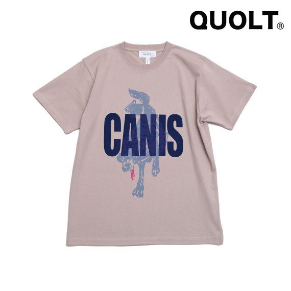 Rakuten - QUOLT 半袖 Tシャツ プリント ユニセックス トップス CANIS TEE SMOKE-PINK スモークピンク 通勤 通学 旅行 フェス 服装 プレゼント