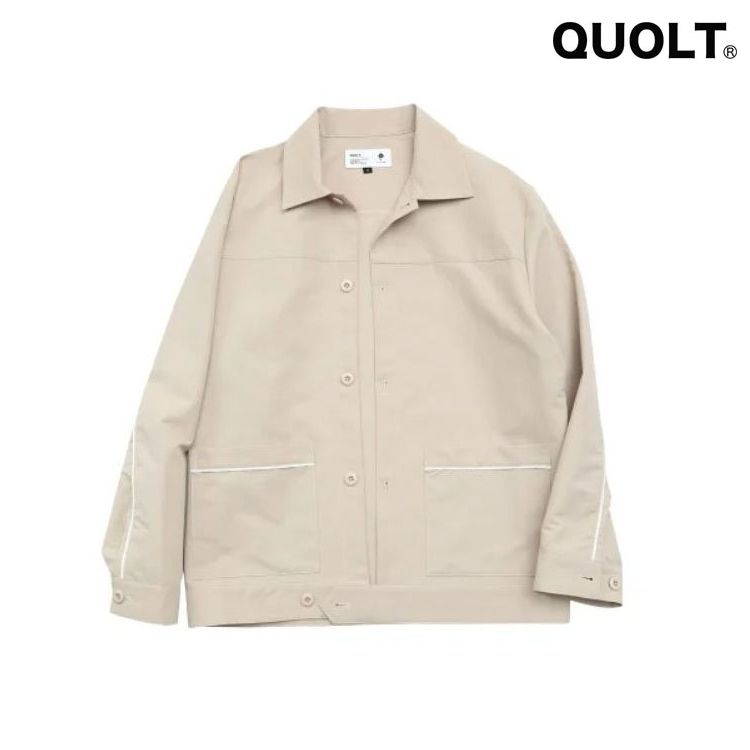Rakuten - QUOLT ジャケット クオルト ポリエステル生地 ツイストパイピング ユニセックス カジュアル トップス WEISS JKT IVORY アイボリー アウトドア フェス 通勤 通学 旅行 プレゼント