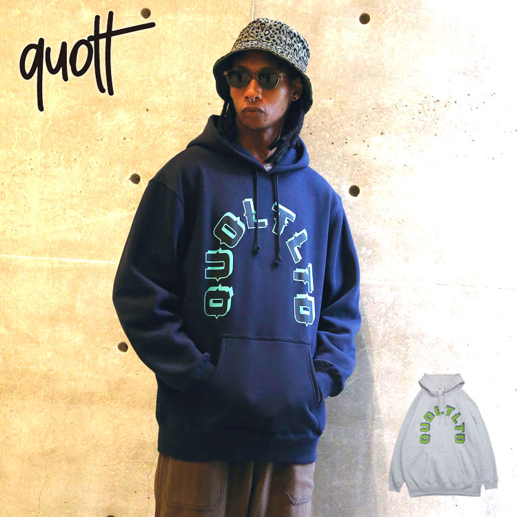 QUOLT スウェットパーカー クオルト CAUSE PARKA メンズ 裏起毛 生地 パーカー メンズパーカー 柔らかく ふんわりとした 裏起毛生地 プリント ユニセックス 男女兼用 カジュアル トップス アウトドア キャンプ フェス 父の日 プレゼント ユニセックス ネイビー アッシュ backarrow-10052446 Back Arrow バックアロー サンプル画像2