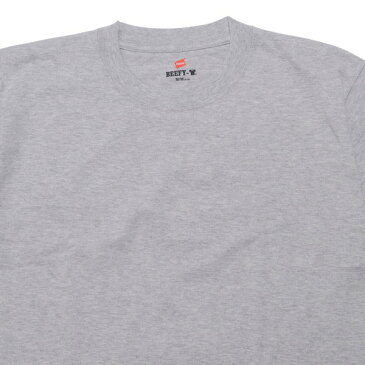 【HANES】(ヘインズ) ビーフィー (BEEFY) 2パック (グレイ)【メンズ】【Tシャツ】【グレイ】【無地】【半袖】【ヘインズ Tシャツ】【2枚パック】【渋谷】【アメカジ】【老舗アメカジショップ】【back drop】