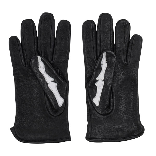 【VANSON】(バンソン) ROPX SKELTON LEATHER GLOVE / ローパー スケルトン レザーグローブ (ブラック) 渋谷 バックドロップ 渋谷の老舗アメカジショップ the back drop アメカジ アメリカ製 ディアスキン 2