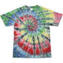 【BACKDROP x DEAD DYE】(バックドロップ別注) TIE DYE TEE / タイダイ染め Tシャツ スパイラル (マルチ) 渋谷 バックドロップ 渋谷の老舗アメカジショップ the back drop アメカジ定番 メンズ フェス ネコポス対応