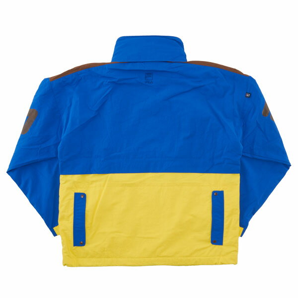 【FILA】(フィラ) HALF ZIP JACKET / ハーフ ジップ ジャケット (ブルー/イエロー) 渋谷 バックドロップ 渋谷の老舗アメカジショップ the back drop アメカジ定番 ナイロンジャケット オールドスタイル スポーツ アウトドア