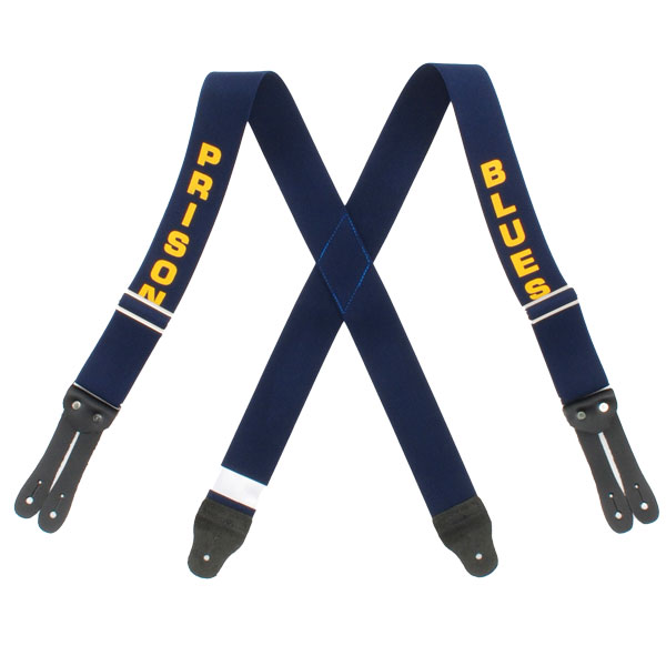 アメカジのバックドロップbackdropの【PRISON BLUES】(プリズンブルース) LEATHER END SUSPENDER / レザーエンド サスペンダー (ブルー) 渋谷 バックドロップ 渋谷の老舗アメカジショップ the back drop アメカジ 老舗 ワークウェア ウェルチ カジュアル｜アングル2