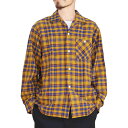 (バックドロップ) L/S RAYON CHECK SHIRT / 長袖 レーヨン チェックシャツ (イエロー) 渋谷 バックドロップ 渋谷の老舗アメカジショップ the back drop アメカジ オールドスタイル