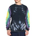 【BACKDROP x DEAD DYE】(バックドロップ別注) TIE DYE L/S TEE / タイダイ染め 長袖 Tシャツ (ブラック) 渋谷 バックドロップ 渋谷の老舗アメカジショップ the back drop アメカジ メンズ デッドダイ グレートフルデッド