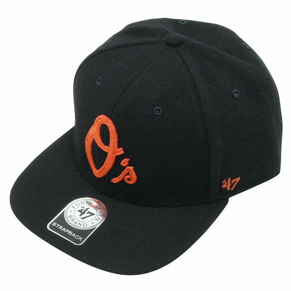 (フォーティセブン) ORIOLES CAPTAIN FOWLER CAP / オリオールズ キャプテン ファウラー キャップ (ブラック) バックドロップ 老舗アメカジショップ the back drop アメカジ MLB公認 ボルチモア ベースボール キャップ