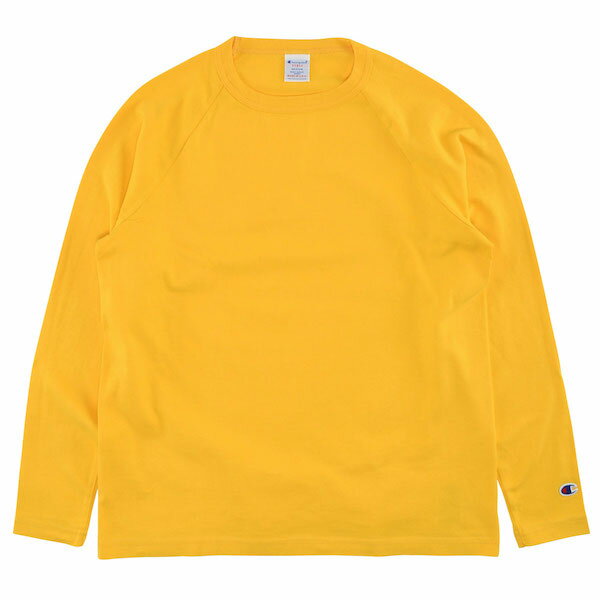 乐天商城 - 【CHAMPION】(チャンピオン) T-1011 RAGLAN L/S TEE / T-1011 ラグラン 長袖 Tシャツ (イエロー) バックドロップ 老舗アメカジショップ the back drop ヘビーウエイト ドライタッチ スポーツウェア