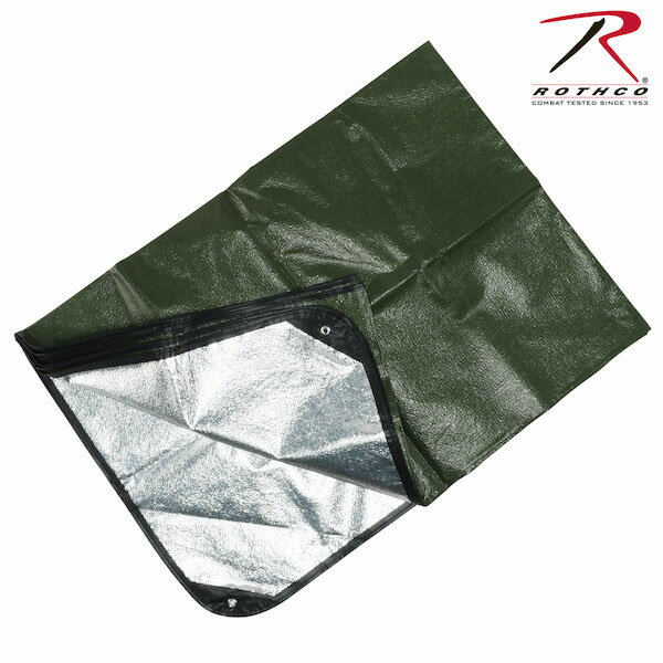 ロスコ ブランケット 【ROTHCO】(ロスコ) G.I. ALUMINIZED CASUALTY BLANKET / アルミブランケット (オリーブドラブ) バックドロップ 老舗アメカジショップ the back drop キャンプ ハイキング アウトドア 防風 防水