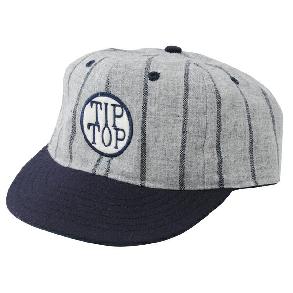 【サイズ/7.5】【COOPERSTOWN】(クーパーズタウン) ブルックリンティップトップス グレーストライプ×ネイビー クーパーズタウン キャップ cooperstown ball cap COOPERS TOWN クーパーズ タウン ウールキャップ 正規品 back drop 小物 帽子 男性用 メンズ【 】