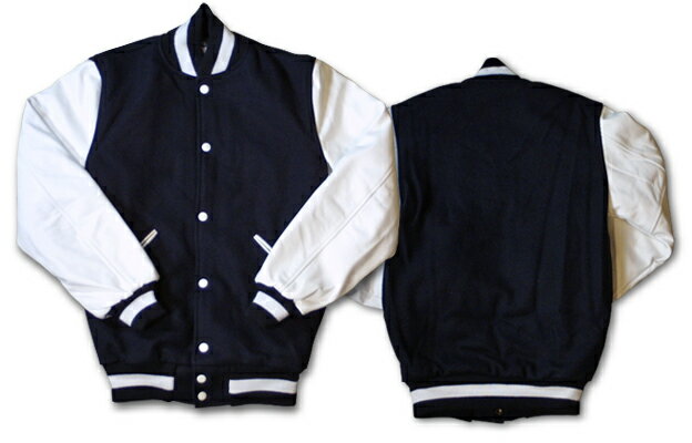 CATCHBALL (キャッチボール) backdrop(バックドロップ) 東京 渋谷で36年間営業を続けるアメカジの老舗ショップ 【送料無料】【サイズ/36】【サイズ/36】【CATCHBALL】(キャッチボール) スタジアムジャケット ホワイト/ネイビー (アメカジ) back drop 【送料無料】