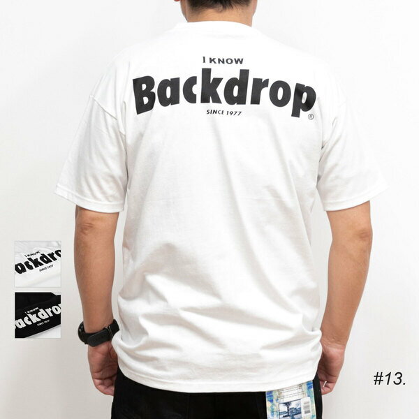 (バックドロップ) BACK PRINT TEE -I Know Backdrop- / バックプリントTシャツ アメカジ tシャツ メンズ バックドロップロゴ 半袖 tシャツ ホワイト ブラック 渋谷バックドロップ 大きいサイズ アメリカ製tシャツ オシャレ かっこいい 