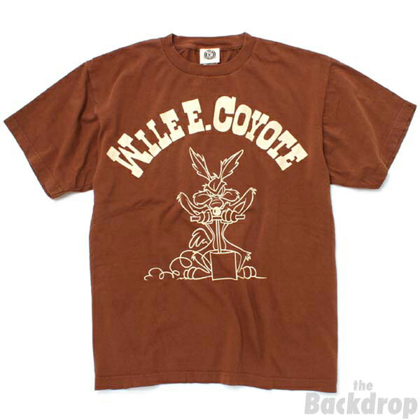 アメカジ tシャツ メンズ ワーナーブラザーズ ワイリーコヨーテ 半袖 tシャツ ブラウン 渋谷 バックドロップ別注 レディース用 小さいサイズ 大きいサイズ 春夏秋冬用 オールシーズン バックプリント キャラクターtシャツ オシャレ かっこいい [ネコポス対応]のサムネイル
