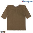 【CHAMPION】(チャンピオン) T-1011 3/4 SLEEVE FOOTBALL TEE C5-P405 / T-1011 フットボールTシャツ (アッシュ) バックドロップ 老舗アメカジショップ the back drop ヘビーウェイト スポーツウェア フットボール ラグラン