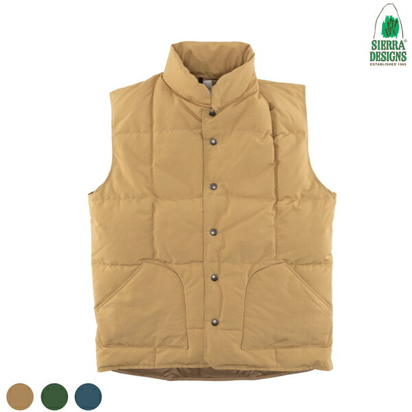 シエラデザイン ダウン メンズ 【SIERRA DESIGNS】(シエラデザイン) DOWN SIERRA VEST / ダウンシェラベスト (ビンテージタン) 渋谷アメカジ バックドロップ メンズ アメリカ ロクヨンクロス クラシック オーセンティック made in usa