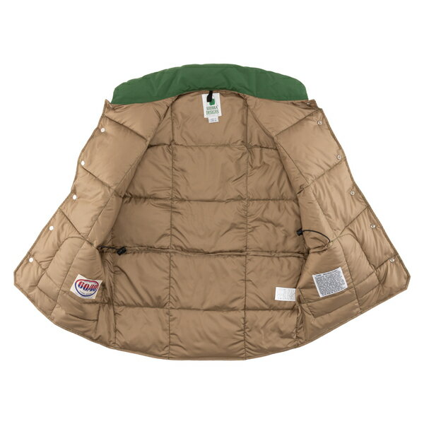 【SIERRA DESIGNS】(シエラデザイン) DOWN SIERRA VEST / ダウンシェラベスト (グリーン) 渋谷アメカジ バックドロップ メンズ アメリカ ロクヨンクロス クラシック オーセンティック made in usa