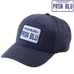 【PRISON BLUES】(プリズンブルース) LOGO BASEBALL CAP / ロゴ ベースボール キャップ (ネイビー) 渋谷 バックドロップ 渋谷の老舗アメカジショップ the back drop アメカジ定番 カジュアル ストリート