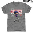 (500レベル) Seiya Suzuki CARTOON TEE(H.GRY) / セイヤスズキ CARTOON Tシャツ (グレー) アメカジ 渋谷 バックドロップ 老舗アメカジショップ back drop メンズ MLB NFL NBA NHL スポーツ グッズ 鈴木誠也