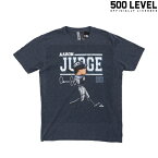 【500 LEVEL】(500レベル) Aaron Judge CARTOON TEE / アーロンジャッジ 半袖Tシャツ (ネイビー) 渋谷アメカジ バックドロップ the backdrop メンズ Tシャツ スポーツ MLB メジャーリーグ