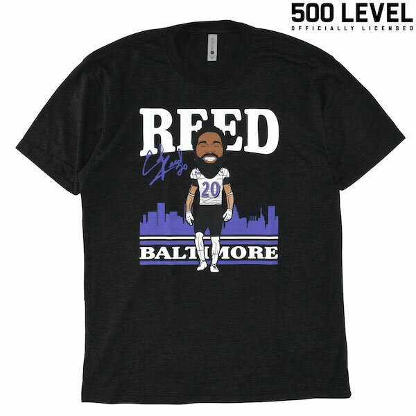 (500レベル) Ed Reed TOON P TEE / エド リード トゥーン Tシャツ (ブラック) バックドロップ 老舗アメカジショップ the back drop スポーツ MLB NBA NFL NHL 