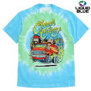 (リキッドブルー) SMOKIN RIDE CHEECH&CHONG TIE-DYE TEE / チーチ＆チョン スモーキンライド タイダイ 半袖Tシャツ (タイダイ) バックドロップ 老舗アメカジショップ the back drop 70s ヒッピー カウンターカルチャー バンド 