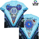 【LIQUID BLUE】(リキッドブルー) MIDNIGHT HOUR GRATEFUL DEAD TIE-DYE TEE / グレイトフルデッド ミッドナイトアワー タイダイ 半袖Tシャツ (タイダイ) バックドロップ 老舗アメカジショップ the back drop 70s ヒッピー カウンターカルチャー バンド ネコポス対応