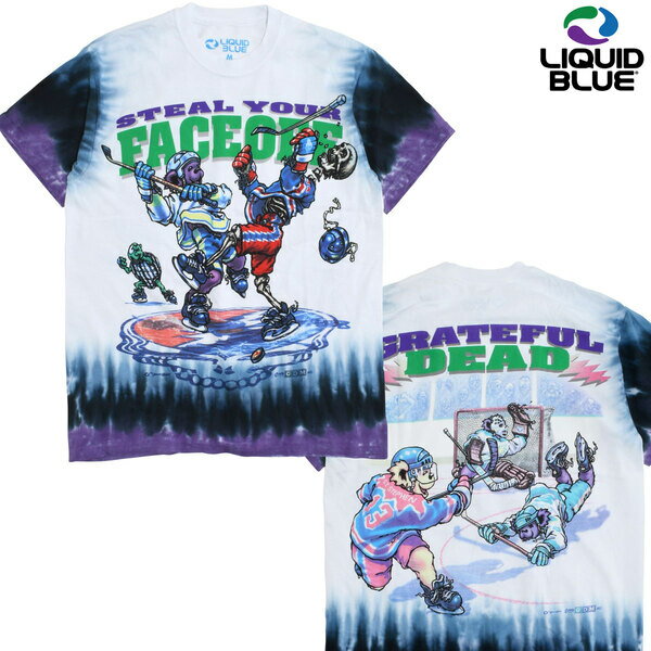 [20%OFF]【LIQUID BLUE】(リキッドブルー) GRATEFUL DEAD STEAL YOUR FACEOFF TEE / グレイトフルデッド スティールユアフェイスオフ 半袖Tシャツ (タイダイ) バックドロップ 老舗アメカジショップ the back drop 70s ヒッピー カウンターカルチャー バンド [ネコポス対応]