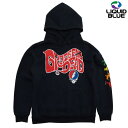 (リキッドブルー) GRATEFUL DEAD SLEEVE PRINTED HOODIE / グエリトフルデッド 袖プリント POパーカー (ブラック) バックドロップ 老舗アメカジショップ the back drop 70s ヒッピー カウンターカルチャー バンド