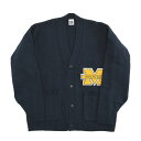 (カレッジ) COLLEGE CARDIGAN MICHIGAN / カレッジカーディガン ミシガン (ネイビー) 渋谷アメカジ バックドロップ メンズ レディース アイビー IVY トラディショナル シュニール ワッペン