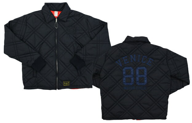Quilted Jacket - 【VENICE】(ベニス) キルティングジャケット ネイビー (アメカジ) back drop 【送料無料】