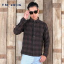 (ティーエヌジャック) Wool Work Shirt / ウール ワークシャツ (ブラウン) メンズ アメカジ渋谷 バックドロップ 渋谷の老舗アメカジショップ back drop 日本製 メイドインジャパン 送料無料