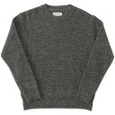 【T.N JACK】(ティーエヌジャック) Shetland Crew Sweater (グレー) / シェットランド クルーセーター メンズ アメカジ 渋谷 ...