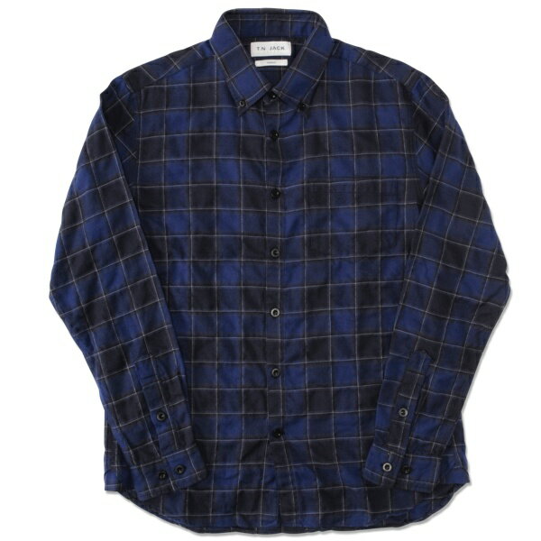 【T.N JACK】(ティーエヌジャック) Stretch Cotton BD Shirt (ブルー) / ストレッチコットン ボタンダウンシャツ メンズ アメカジ渋谷 バックドロップ 渋谷の老舗アメカジショップ back drop 日本製 メイドインジャパン 送料無料 2