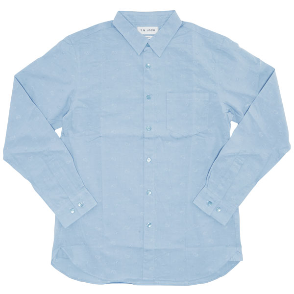 【T.N JACK】(ティーエヌジャック) Paisley Shirt (ブルー) / ペイズリーシャツ メ...